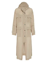 Cotton Organza Duster Coat