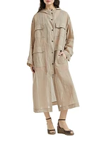 Cotton Organza Duster Coat