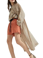 Cotton Organza Duster Coat