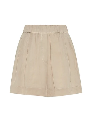 Cotton Organza Baggy Shorts