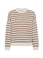 Striped Dazzling Cotton Sweater