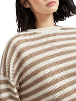 Striped Dazzling Cotton Sweater