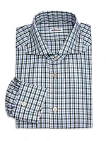 Plaid Cotton Button-Up Shirt