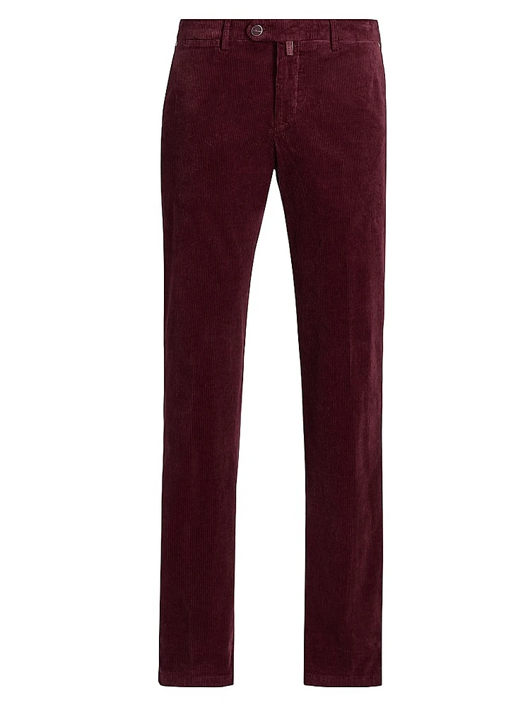 Corduroy Tapered-Leg Trousers