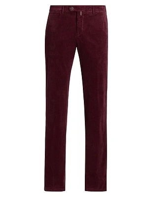 Corduroy Tapered-Leg Trousers
