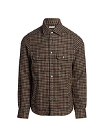 Wool-Silk Gingham Shirt