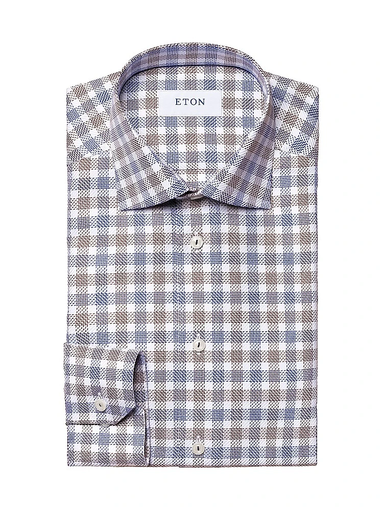 Classic-Fit King Twill Check Button-Front Shirt