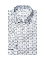 Printed Slim-Fit Dress Shirt