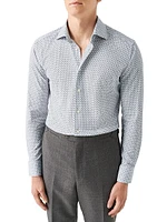 Printed Slim-Fit Dress Shirt