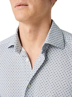 Printed Slim-Fit Dress Shirt