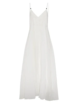 Cotton Organza Dress with Monili