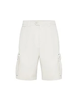 Bermuda Shorts Twisted Cotton Gabardine