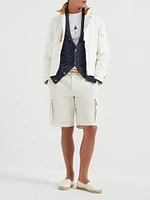 Bermuda Shorts Twisted Cotton Gabardine
