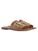 Alfa Horsebit GG Canvas & Leather Sandals