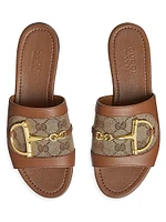 Alfa Horsebit GG Canvas & Leather Sandals