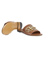Alfa Horsebit GG Canvas & Leather Sandals