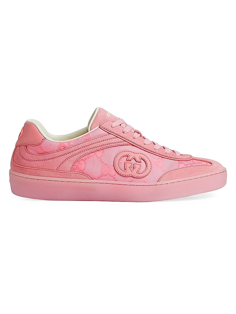 G74 GG Canvas & Suede Low-Top Sneakers