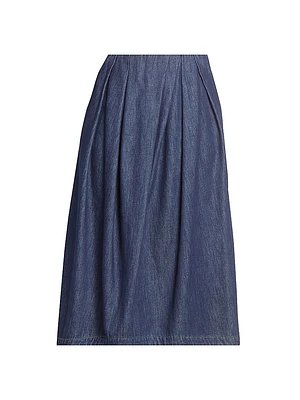 Sonista Denim Pleated Skirt