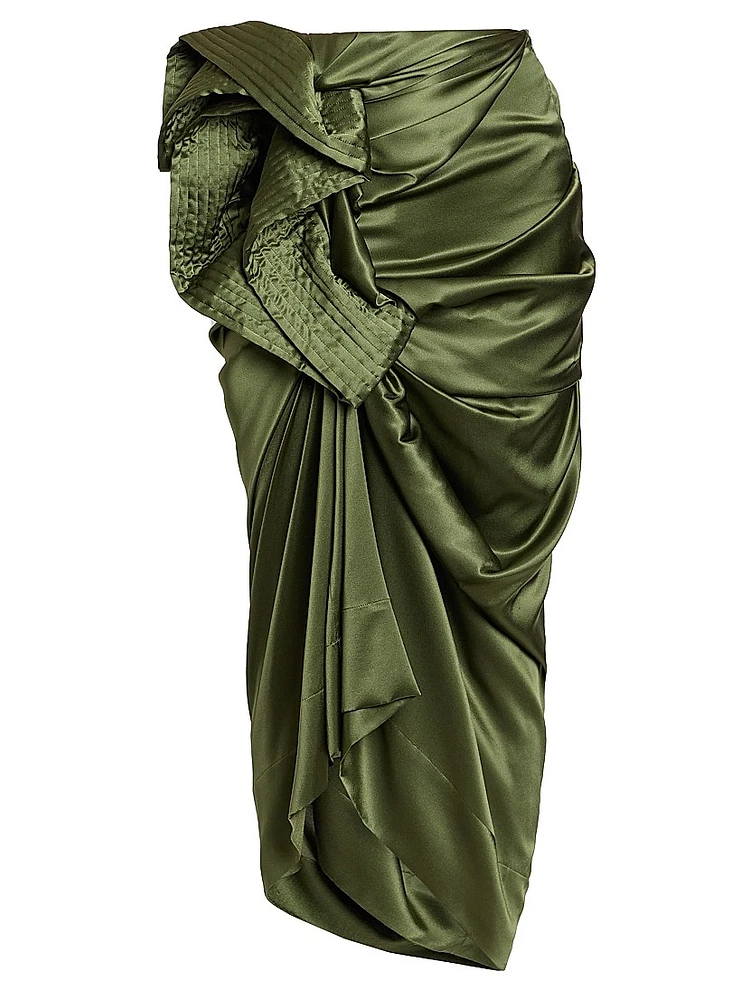 Solla Satin Gathered Skirt
