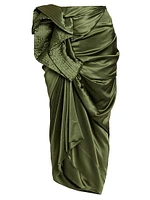 Solla Satin Gathered Skirt