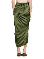 Solla Satin Gathered Skirt