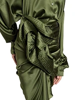 Solla Satin Gathered Skirt