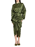 Solla Satin Gathered Skirt