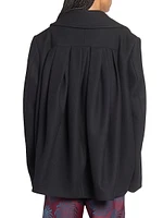Vafel Double-Breasted Wool-Blend Oversized Jacket