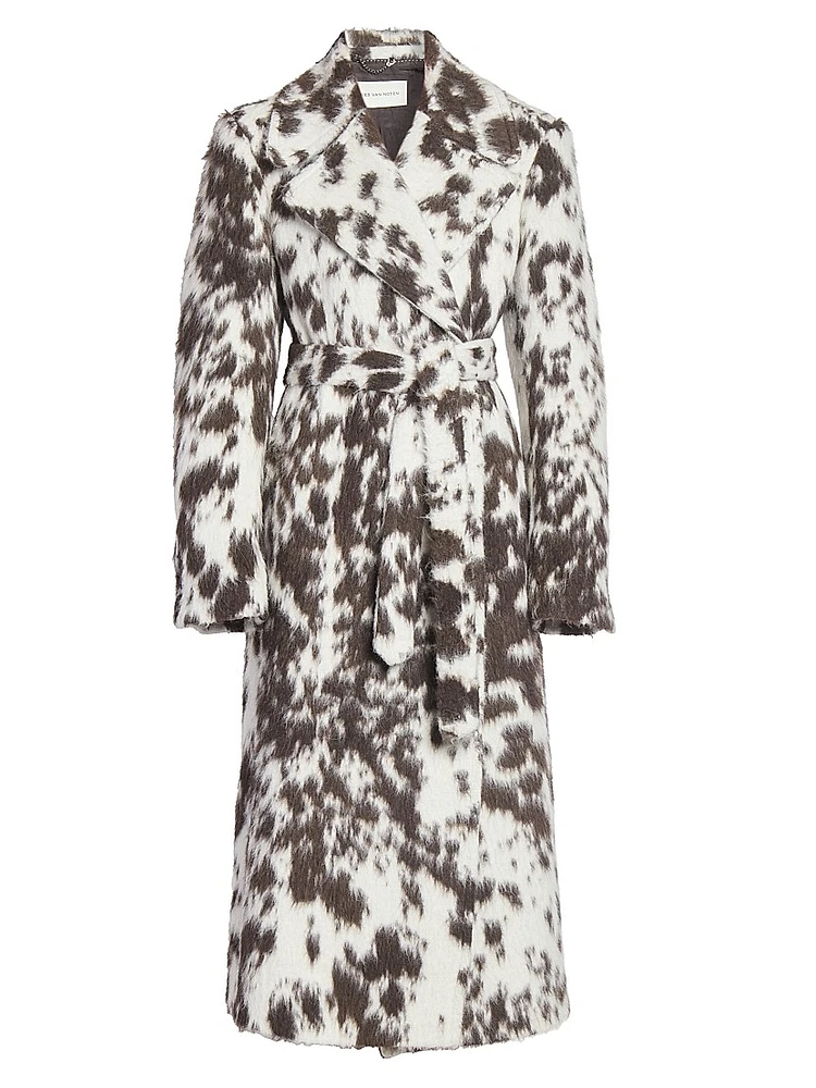 Rafaella Printed Wool-Blend Coat