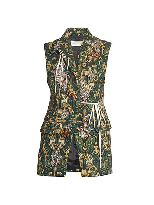Bimbila Embellished Jacquard Blazer