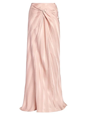 Smila Striped Silk Maxi Skirt