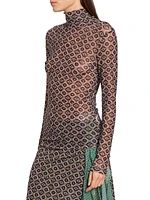 Hoyser Printed Turtleneck Top