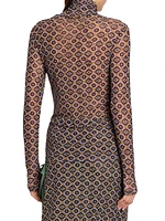Hoyser Printed Turtleneck Top