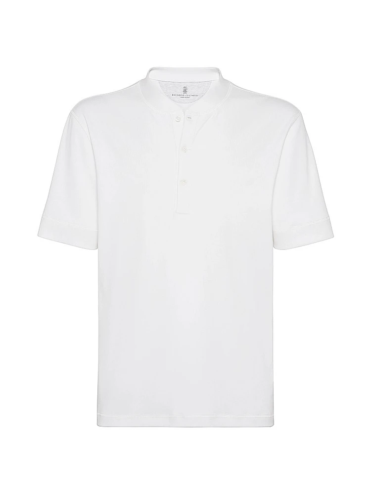 Ribbed Stretch Cotton and Modal Jersey T-Shirt