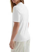 Ribbed Stretch Cotton and Modal Jersey T-Shirt