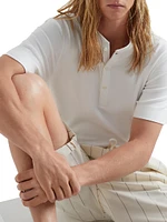 Ribbed Stretch Cotton and Modal Jersey T-Shirt