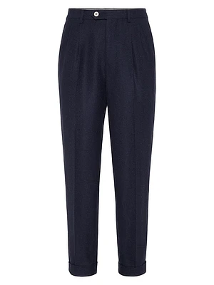 Textured Stripe Diagonal Leisure Fit Trousers
