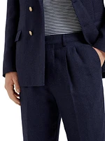 Textured Stripe Diagonal Leisure Fit Trousers
