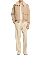 Shearling Collar Aviator Jacket
