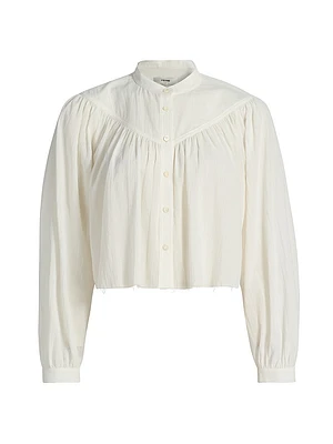 The Swing Gathered Cotton Blouse