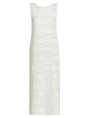 Calla Crochet-Knit Midi-Dress