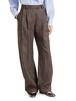 Sparkling No Fade Denim Loose Curved Trousers