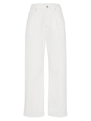 Dyed Denim Contemporary Square Trousers