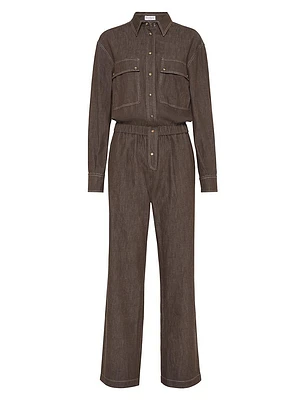 Lightweight No Fade Denim Jumpsuit