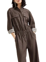 Lightweight No Fade Denim Jumpsuit