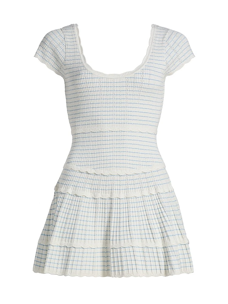 Elisavette Striped Ribbed Minidress