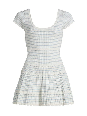 Elisavette Striped Ribbed Minidress