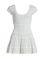 Elisavette Striped Ribbed Minidress