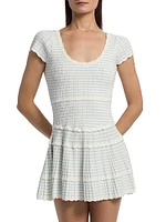 Elisavette Striped Ribbed Minidress