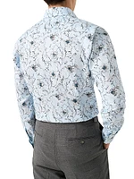 Slim-Fit Floral Button-Front Shirt
